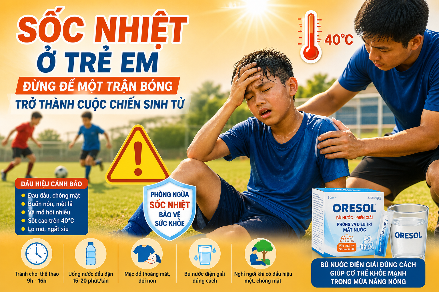 Sốc nhiệt mùa nắng nóng
