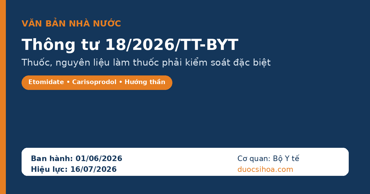 Thông tư 18/2026/TT-BYT